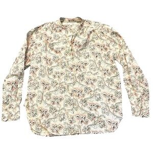 ISABEL MARANT ETOILE print cotton blouse with Mandarin collar EUC size 36 French